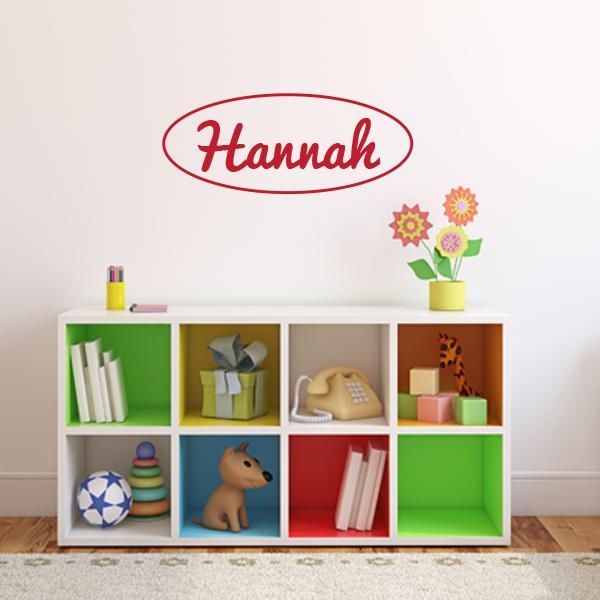 Oval with Name Wall Decal