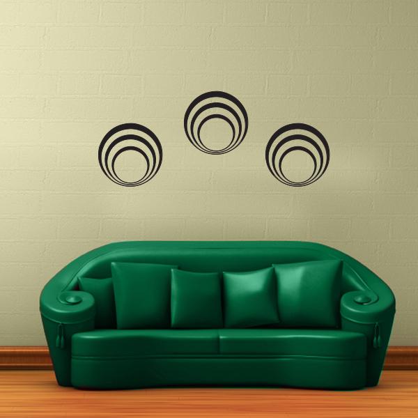 3 ring circles wall decals1