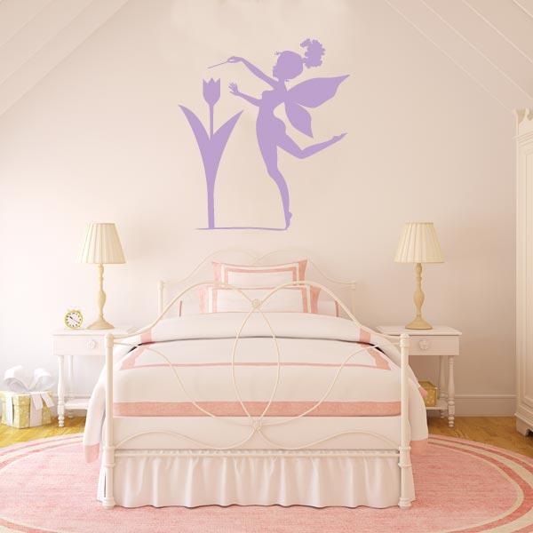 Fairy and her Flower Wall Decal