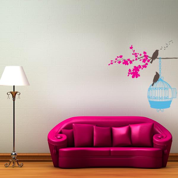 Birds on Branch Wall Decal