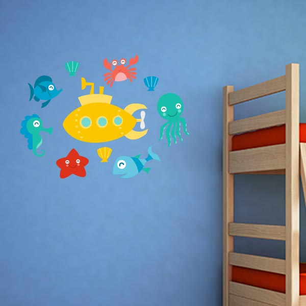 Ocean Animals Printed Wall Decal