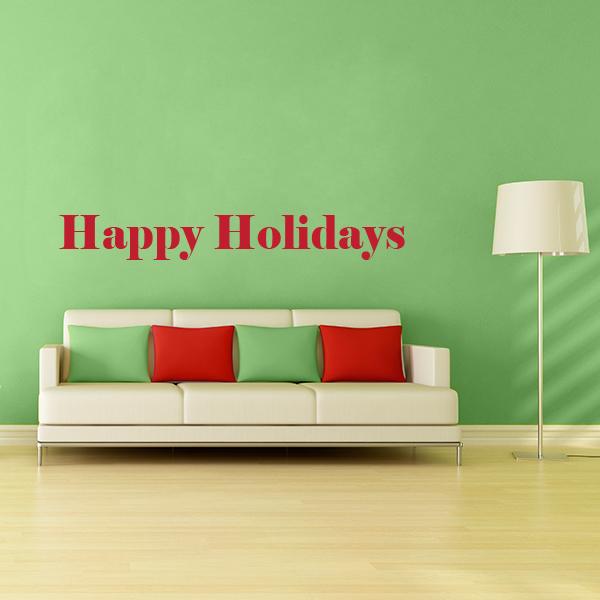 Happy Holidays Wall Decal