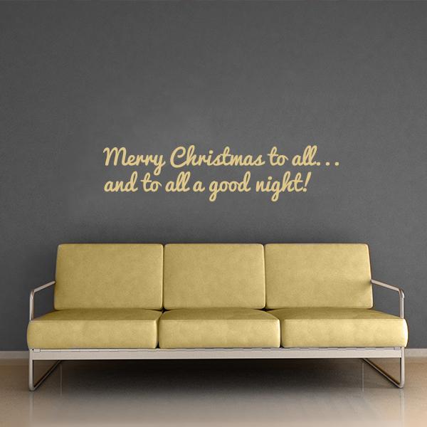 Merry Christmas To All Wall Decal