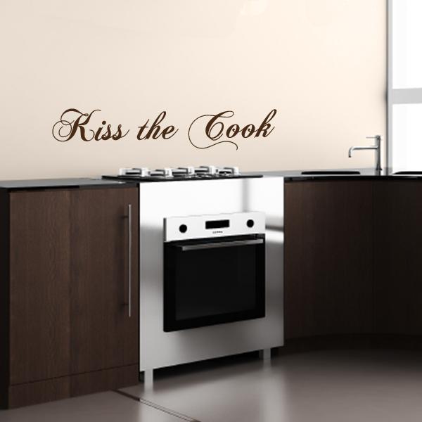 Kiss the Cook Quote Wall Decal