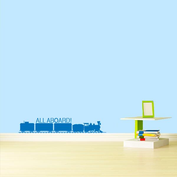 Train All Aboard Wall Decal