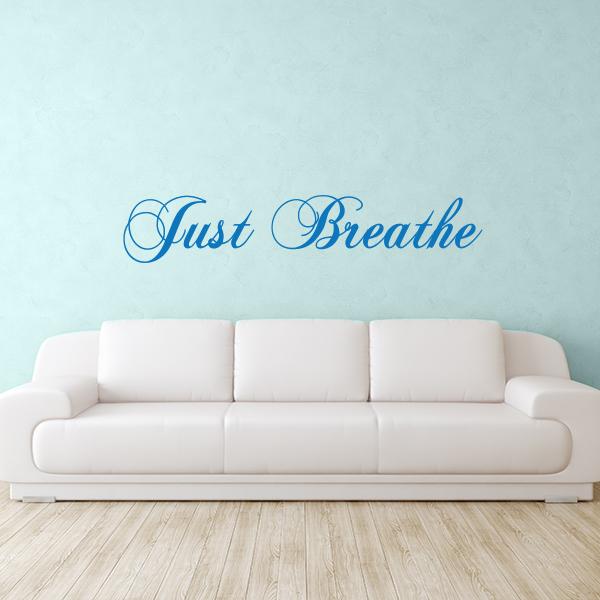 Just Breathe Quote Wall Decal