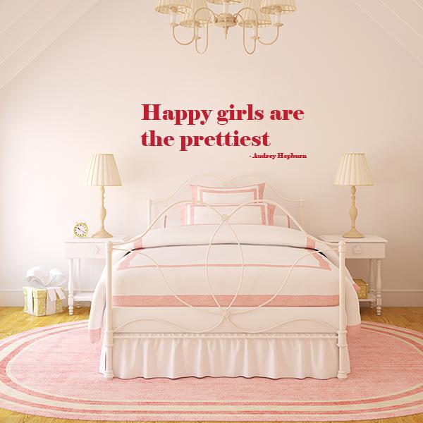 Happy Girls are the Prettiest Wall Decal