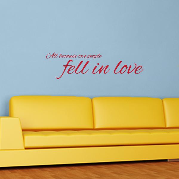 Fell in Love Quote Wall Decal