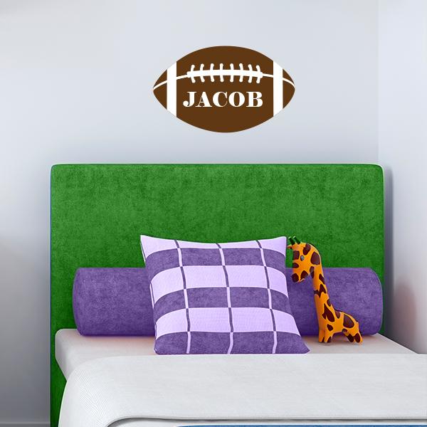 Football with Name Wall Decal
