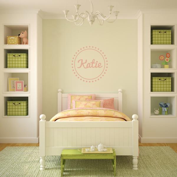 Circle with Name Wall Decal
