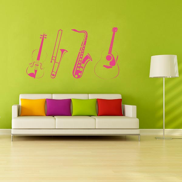 Instruments Wall Decal Set of 4