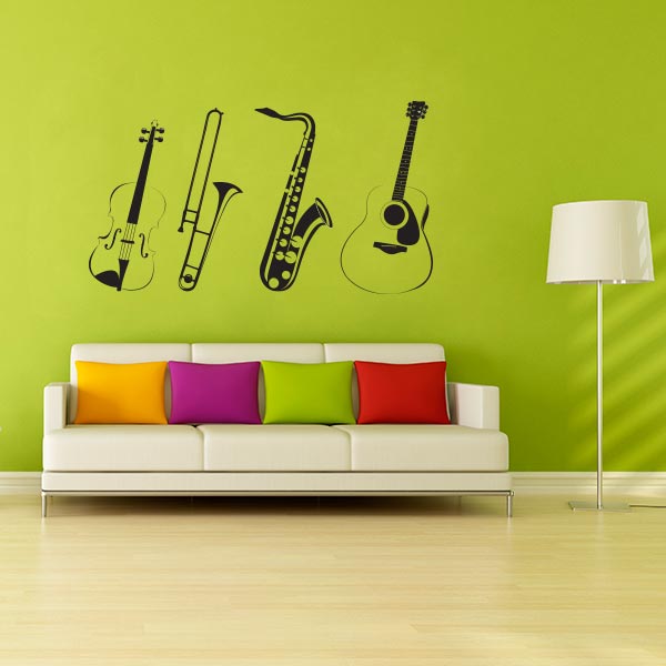 Instruments Wall Decal Set of 4