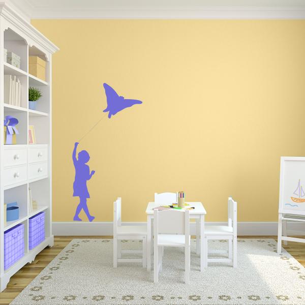 Girl with Kite Wall Decal