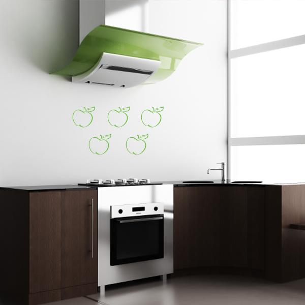 Apple Wall Decals - Set of 5