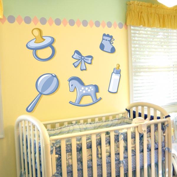 Baby Boy Wall Decals – Set of 6