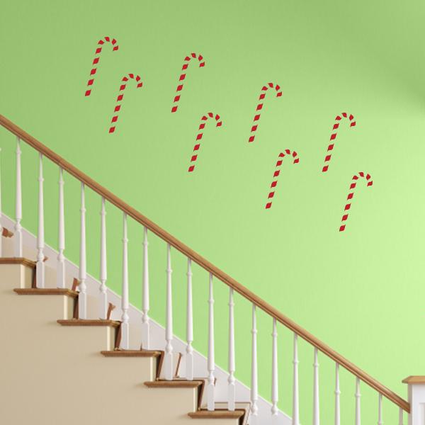 Candy Cane Wall Decal Set