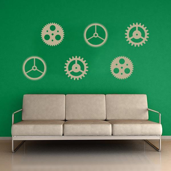 Cogs Wall Decal Set