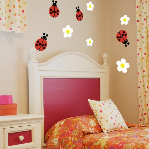 Ladybug Wall Decals – Set of 4