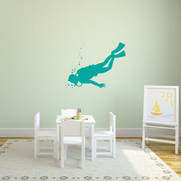 Scuba Diver Wall Decal