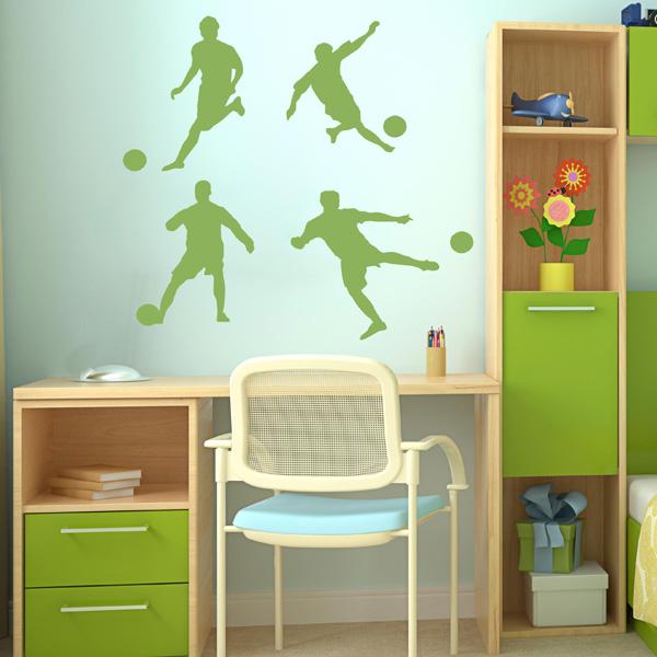 Soccer Player Wall Decal Set of 4