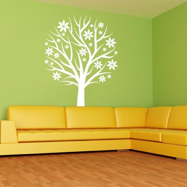 Nursery Tree with Flowers Wall Decal