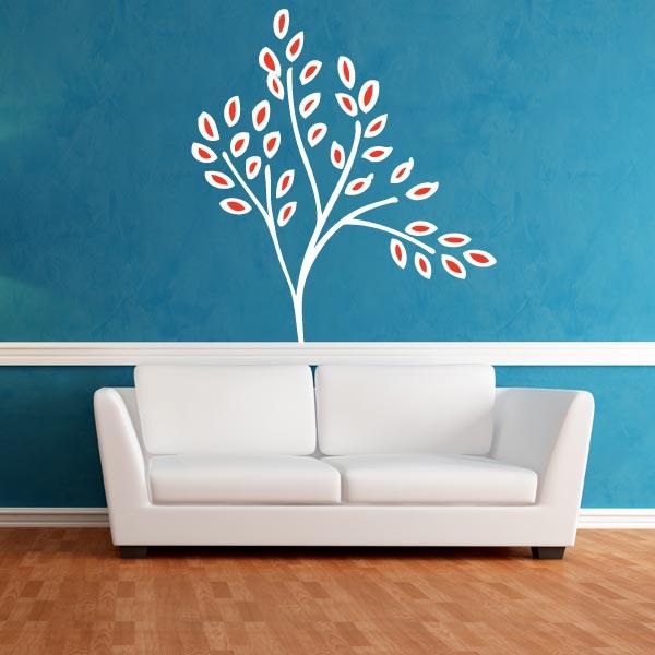 Tree with Playful Leaves Wall Decal
