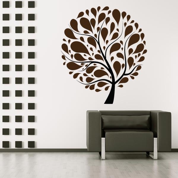 Wavy Circle Tree Wall Decal