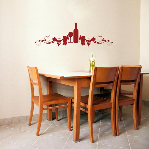 Vine Wine Display Wall Decal