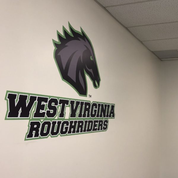 WV Roughriders 6 ft logo wall decal