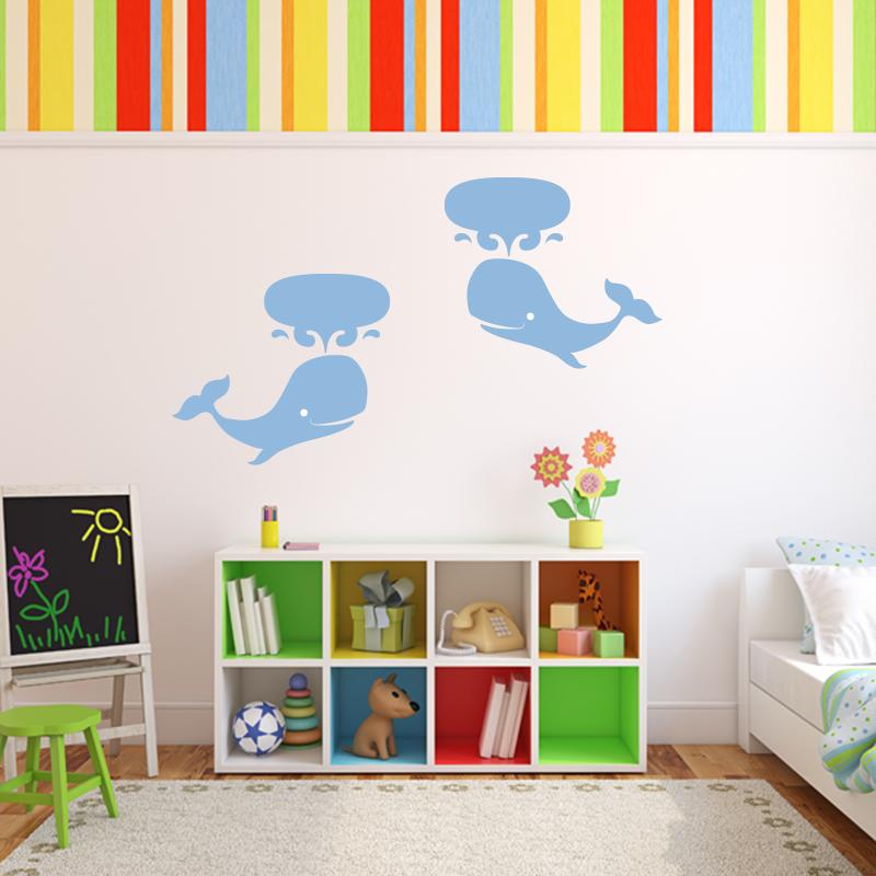 Whale Wall Decal – Set of 2