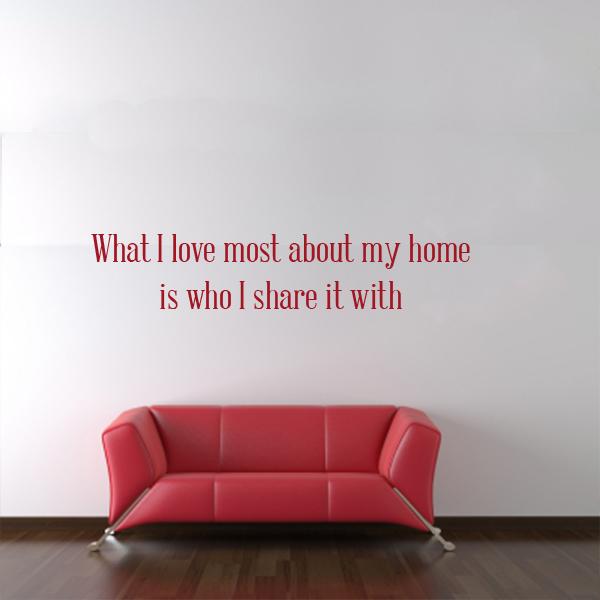 Love Home Quote Wall Decal