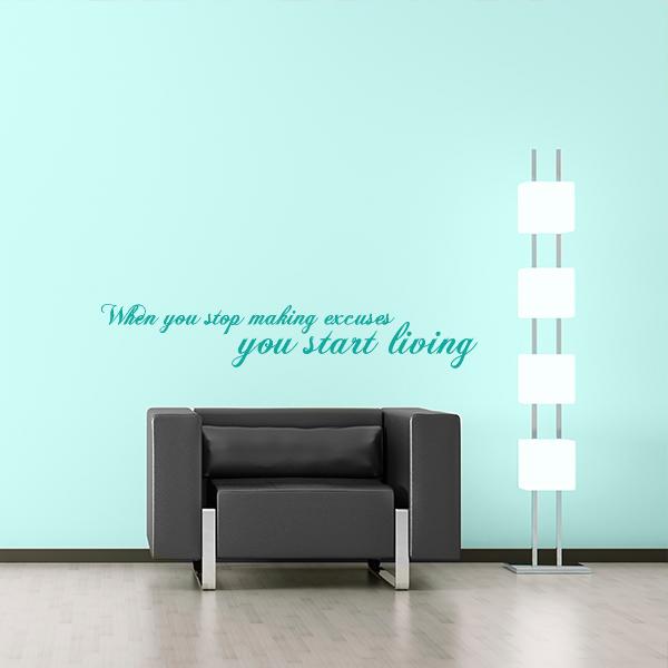 Start Living Quote Wall Decal