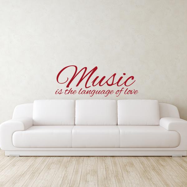 Music Love Quote Wall Decal