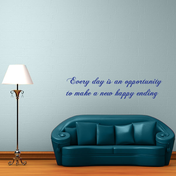 Happy Ending Wall Decal Quote