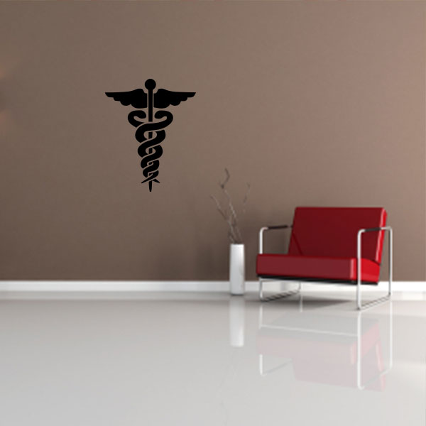 Caduceus Medical Symbol Wall Decal