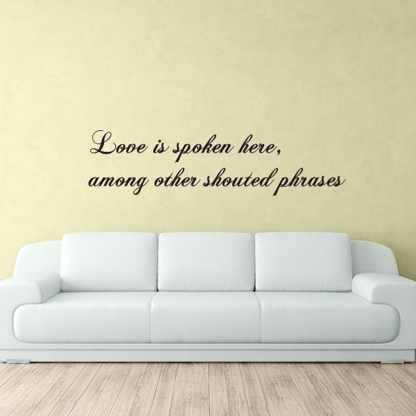 Love Spoken Quote Wall Decal