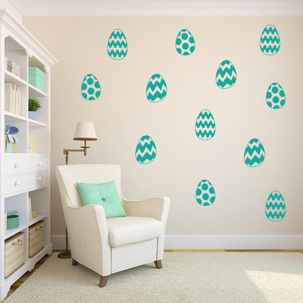 Easter Egg Wall Decals | Set of 12