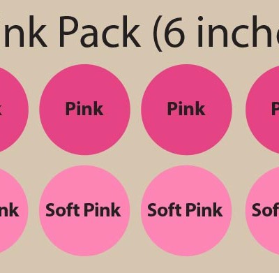 Pink Polka Dot Wall Decal Pack