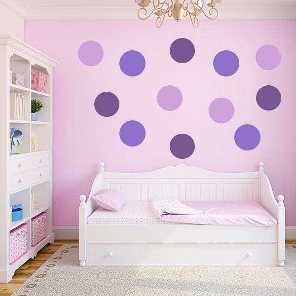 Purple Polka Dot Wall Decal Pack