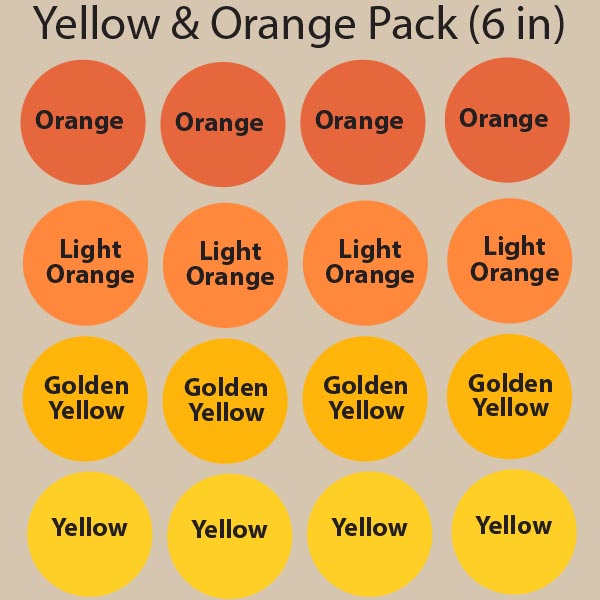 Yellow and Orange Polka Dot Wall Decal Pack