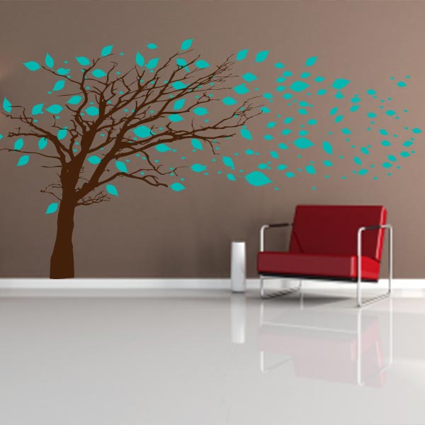 Tree Blowing in the Wind Wall Decal Tree Mural Decal Tree Blowing in the Wind Wall Decal Tree Mural Decal