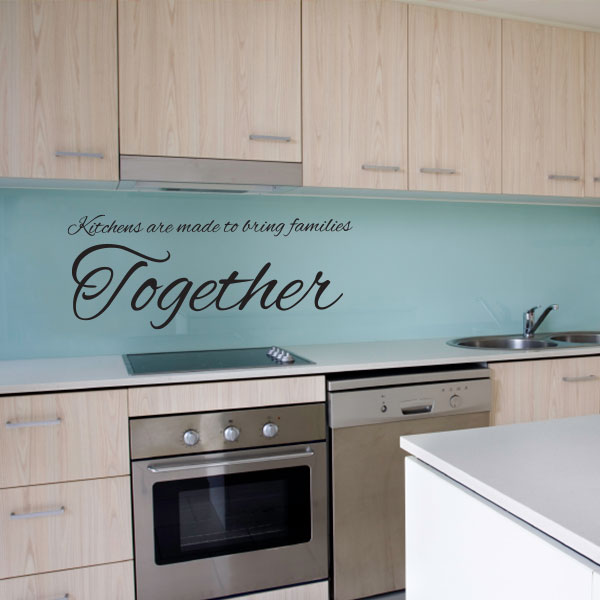 Bring Families Together Kitchen Quote Wall Decal