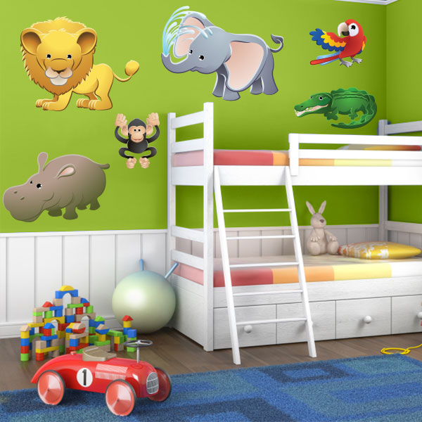 Printed Safari Animal Wall Decals