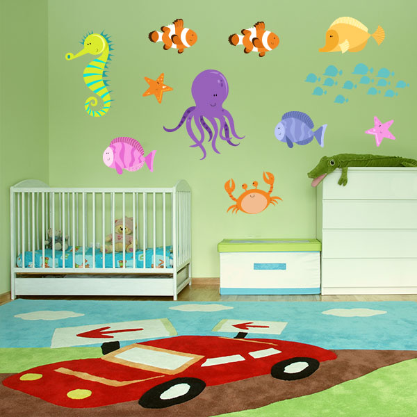 Underwater Animal Wall Decal Set