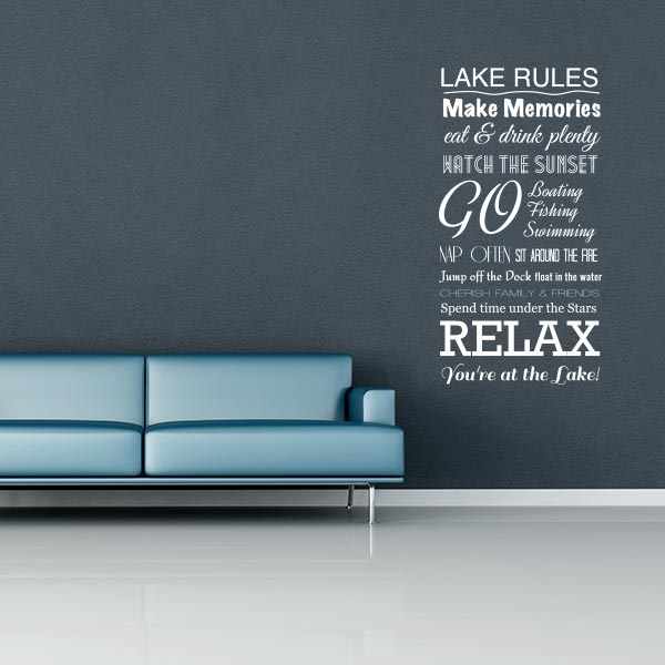 Lake Rules Wall Decal