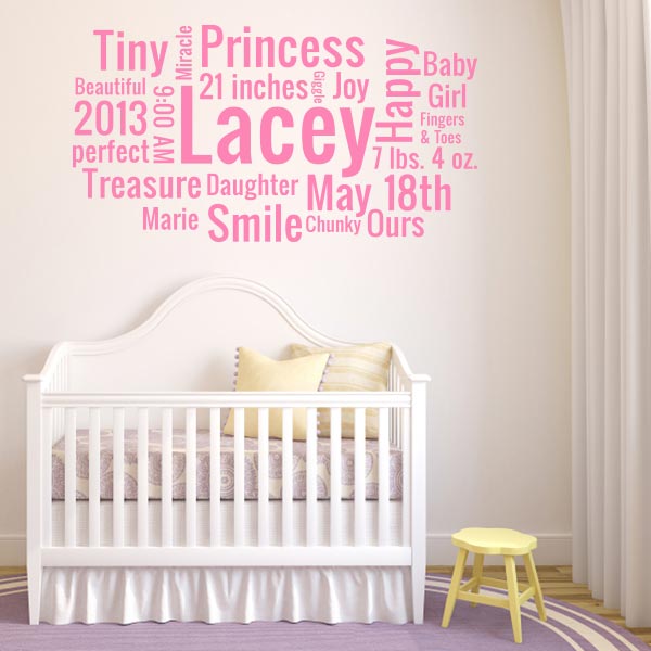 Custom Baby Word Cloud