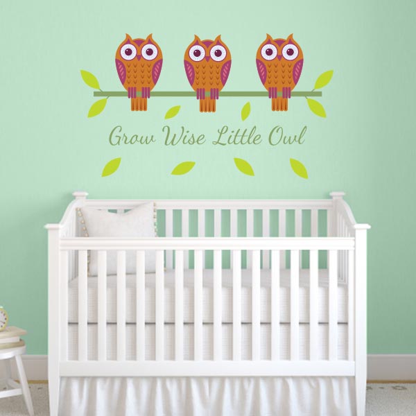 Grow Wise Little Owl Wall Decal