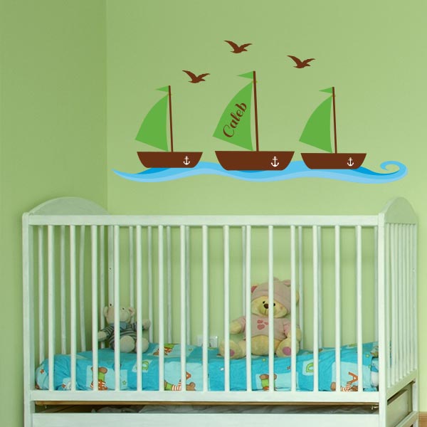Personalized Nautical Nursery Wall Decal