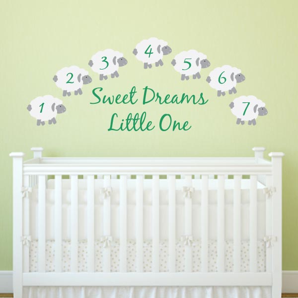 Sweet Dreams Little One Sheep Wall Decal