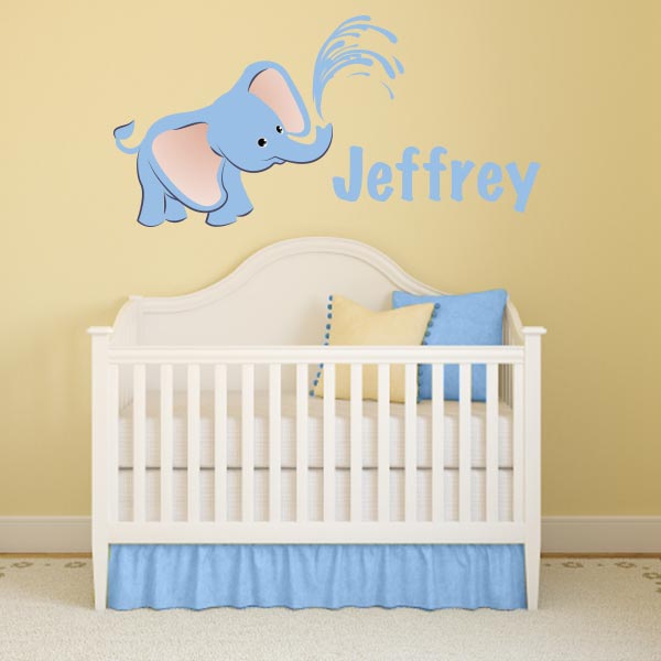 Personalized Printed Elephant Wall Decal